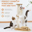 Medium-sized Two-layer Sisal Cat Scratching Post, Indoor Cat Interactive Toy, Wooden Ball Lane Hanging Ball For Kittens.