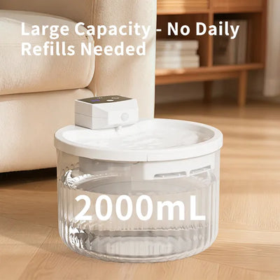 Pet Water Fountain,  Large Capacity Automatic Cat Water Dispenser With No Daily Refills Needed, Ultra-Quiet-Pump Sleep-Friendly