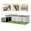 20.93ft Large Wooden Chicken Coop Outdoor Hen House With Nesting Box & Weatherproof Asphalt Roof, Walk-in Poultry Cage With Secure Locks, Metal Mesh Run For Back Yard Farm Use