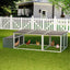 20.93ft Large Wooden Chicken Coop Outdoor Hen House With Nesting Box & Weatherproof Asphalt Roof, Walk-in Poultry Cage With Secure Locks, Metal Mesh Run For Back Yard Farm Use