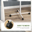 Bird Stand with Wheels, Perches, Feed Bowls, Round Tray for Parrot