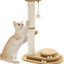 Medium-sized Two-layer Sisal Cat Scratching Post, Indoor Cat Interactive Toy, Wooden Ball Lane Hanging Ball For Kittens.