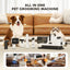 5 in 1 Dog Grooming Vacuum & Dryer w/ Clipper, 50dB Low Noise, Adjustable Speed & Temp, 1.8L Canister
