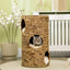 Elevated Cat Bed with Three Hideaways & Four Soft Plush Cushions, Cat Tower with Hand-Woven Materials, Multi-Layer Raised Kitten Bed Caves