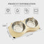 Macaron Pink-Dual Stainless Steel Pet Bowls, 600ml Each, Non-Slip, Dishwasher Safe For Small-Medium Pets